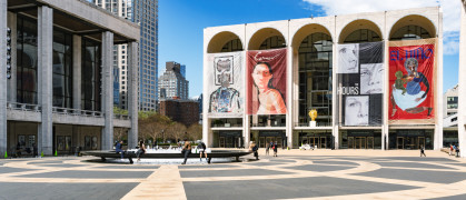 The Metropolitan Opera House at Lincoln Center on the Upper West Side of Manhattan